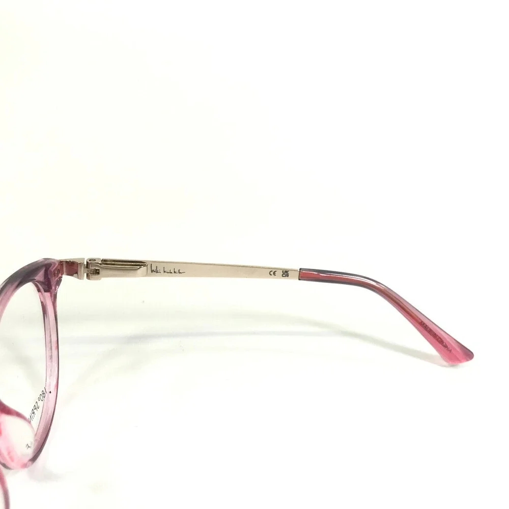 Nicole Miller Eyeglasses Frames ELLA C02 Clear Pink Horn Gold Round 48-15-125